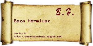 Baza Hermiusz névjegykártya
